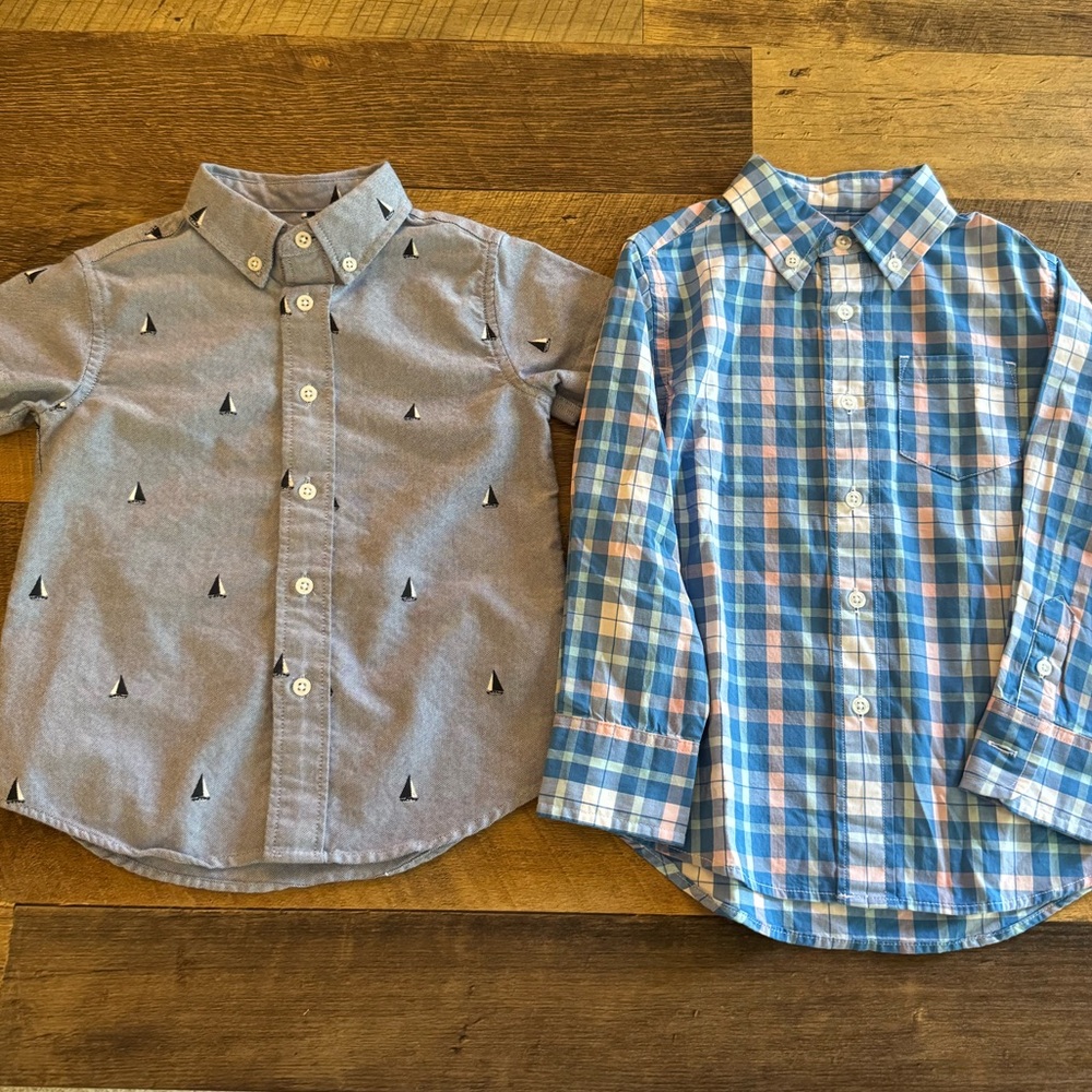 J Crew Crewcuts Blue Collared Shirt Boys
